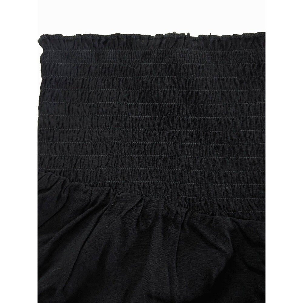 NWT Jessica Simpson Smocked Swim Cover Up Ruffle Rayon Shorts Womens Large Black - Picture 2 of 7